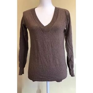 Gap Womens Sweater Brown V Neck Made With Cashmere